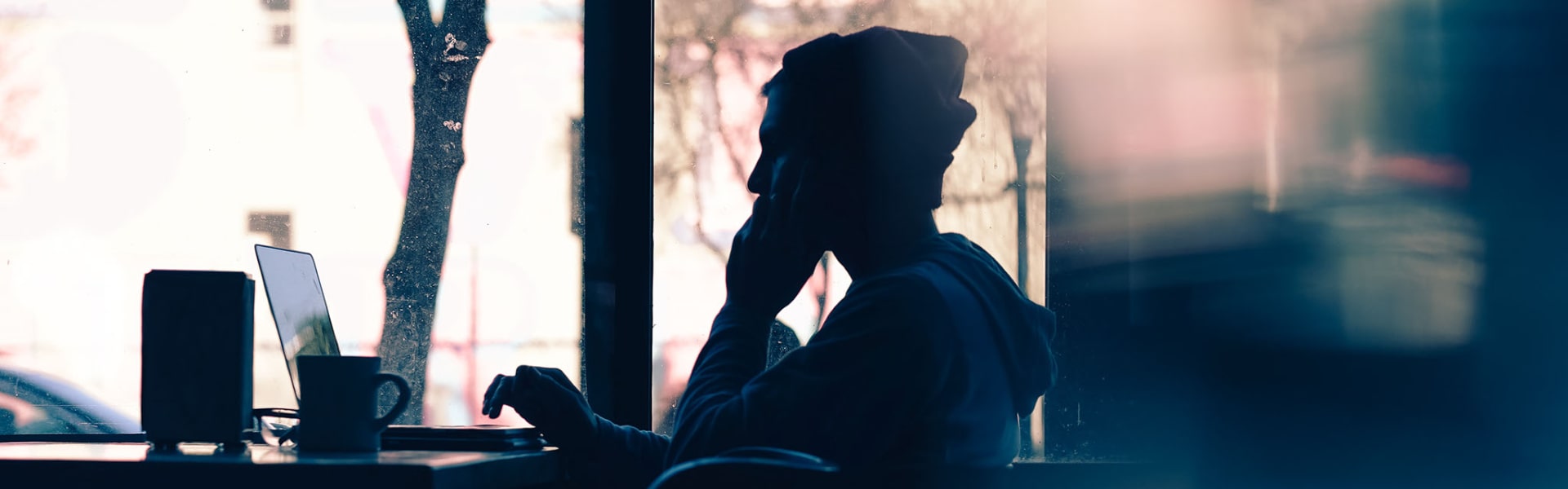 Student speaking on a phone